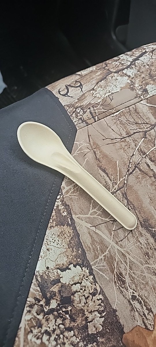 DrainThat's tweet photo. @WendysCanada What the hell kind of spoon is this for trying to eat a frosty? If I want to be a fat ass and eat a frosty, that's my business. Let me get a goddam spoon that I can use https://t.co/XBMZ7zEtEu