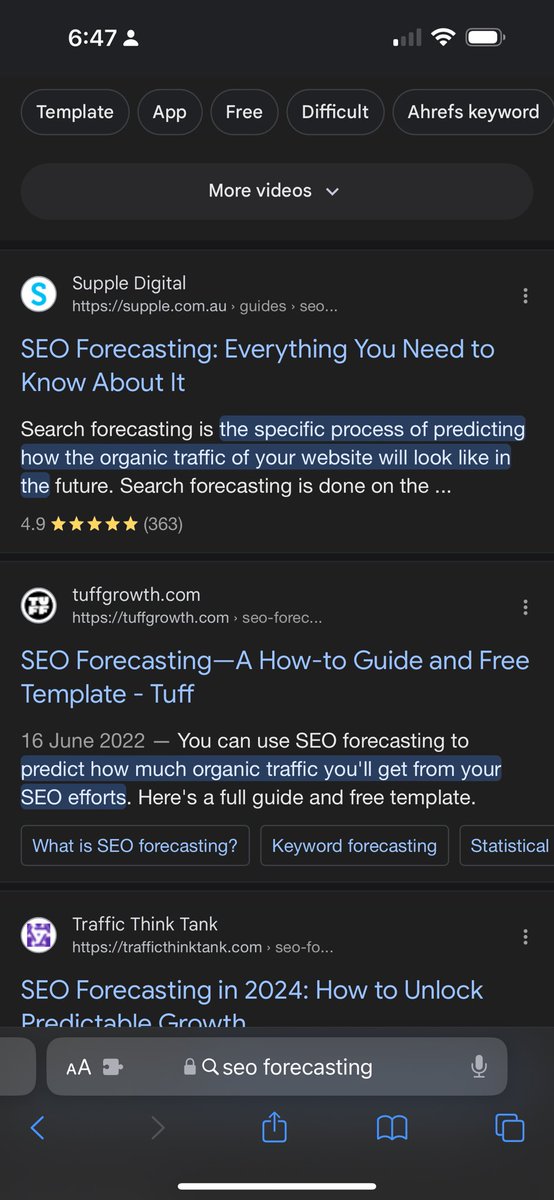 Google is experimenting with using highlighted text instead of bold text for certain search results that appear in the first page on SERPs.

Anyone else seeing this?

That might have tested this in the past too cc <a href="/rustybrick/">Barry Schwartz</a>