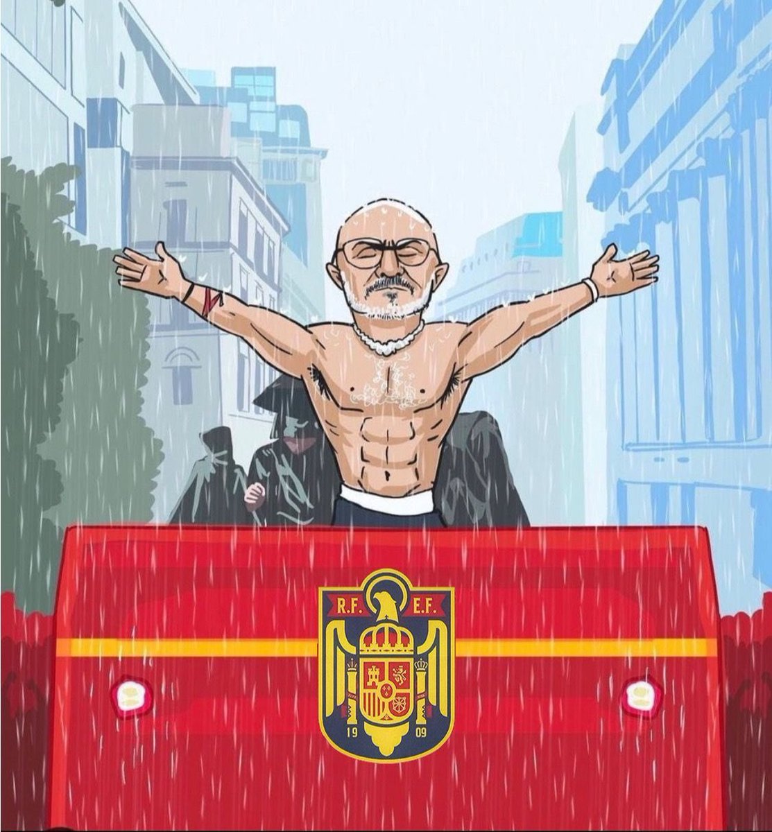 -Más calvo que una sepia
- Levanta 150kg en press banca
- No tiene redes sociales, dice que es perder el tiempo
- Solo escucha música clásica
- Se come una paleta de jamón delante de Lamine Yamal
- Juega al UNO en vez de la Play
- Desayuna galletas maría con whisky
- En LA FINAL