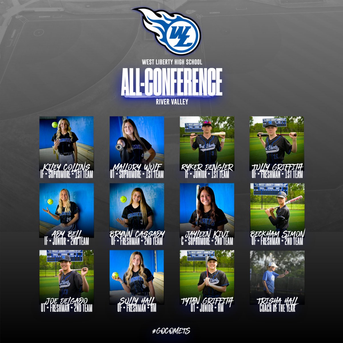 Your 2024 <a href="/WestLibertySB/">West Liberty Softball</a> and <a href="/WestLibBaseball/">West Liberty Baseball</a> River Valley Conference all conference selections! Congratulations to all of these athletes, and to coach <a href="/4girls20/">Trisha Hall</a>
<a href="/WestLibAthletic/">West Lib Athletics</a>
<a href="/TAWulfie33/">Troy Wulf</a>