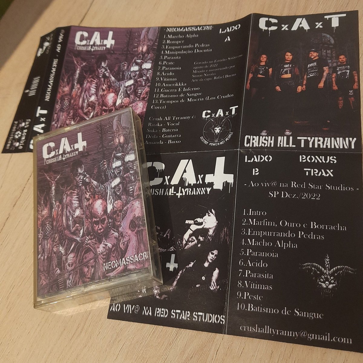 bradorecords's tweet photo. ⚠️Última cópia!

C.A.T - Neomassacre no formato de fita cassete chegou a sua última unidade e como sempre demos aquele desconto parceiro para você garantir ela 😆

https://t.co/zbFXxFdHrN https://t.co/04fH5FOpde