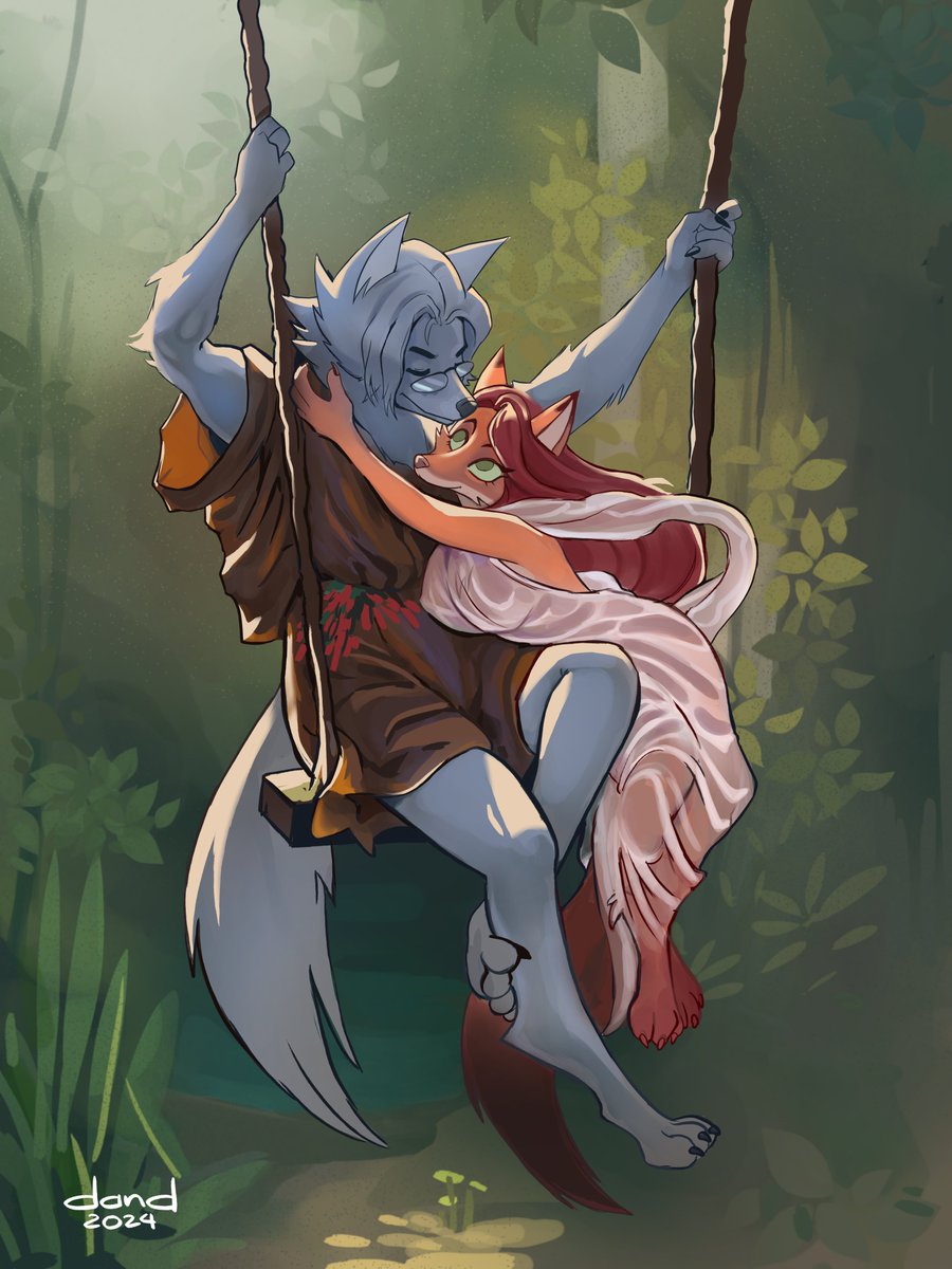 dand_bang's tweet photo. Happy late birthday for my beloved friend @WolfWFang and happy wedding anniversary!!

Commission done! 

welcome to the new followers! we glad to have you here 🍄 https://t.co/twlt9XSDjL