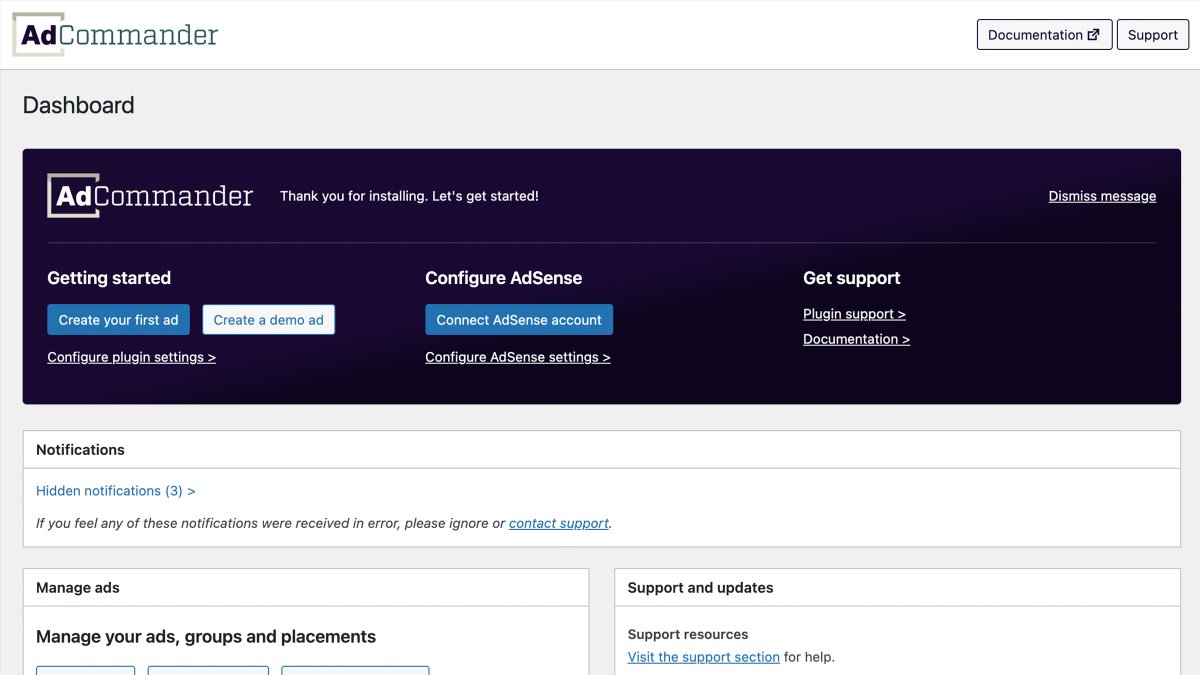 wpadcommander's tweet photo. The new onboarding system in Ad Commander 1.1.3 is 👌

Release notes:
https://t.co/XpYCEb6WN2

#wordpress #adsense #ads https://t.co/inT3ls3YrE