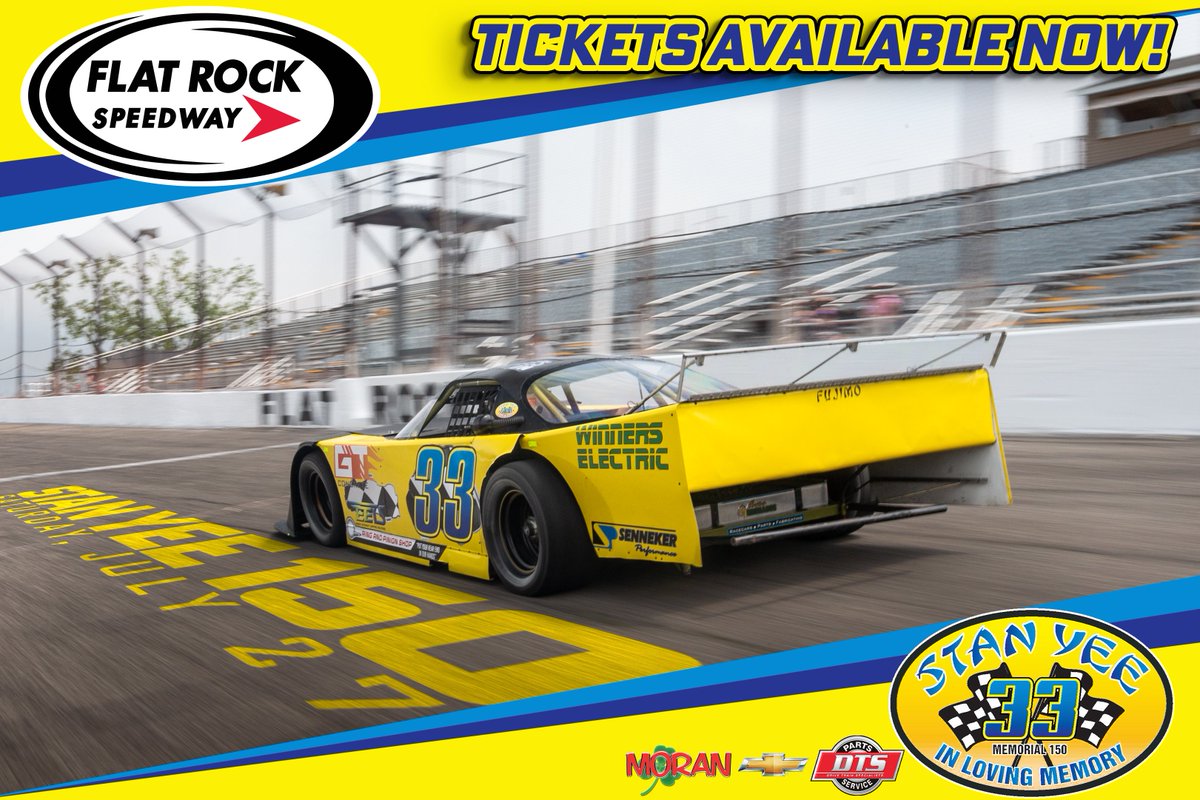 Tickets to the biggest late model race of the year at Flat Rock Speedway are available NOW!

🎟️ - flatrockspeedway.com/tickets/51/buy