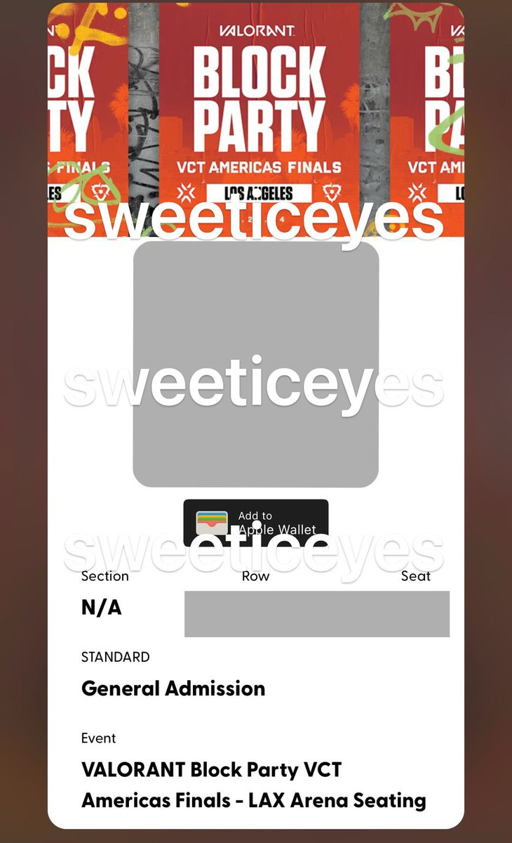 Hello! I’m selling 1 VCT Americas Finals Ticket for face value (Row H). Please DM me if interested, I will provide proof and recording.

WTS #VCTAmericas #VCT