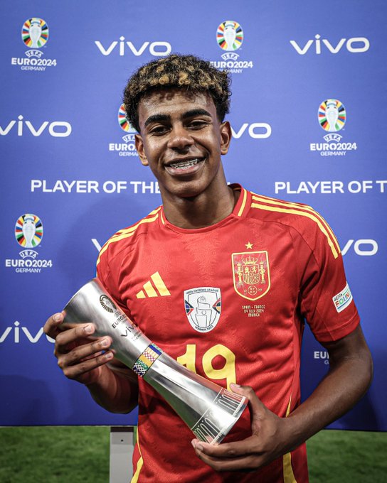 Lamine Yamal terpilih sebagai MOTM di semifinal Euro 2024, Spanyol vs Prancis yang berakhiran 2-1 untuk kemenangan Tim Matador pada 10 Juli 2024
