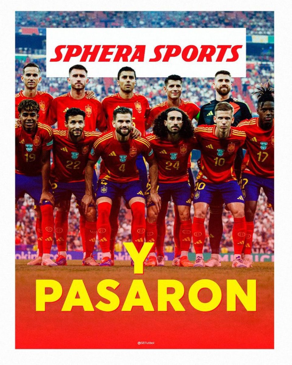 Vamos España!!!!!!! 
🇪🇸🇪🇸🇪🇸🇪🇸🇪🇸
💪💪💪💪💪
🤫🇫🇷🤫

<a href="/SpheraSports/">Sphera Sports</a>