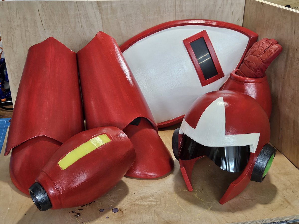 #protoman full set!  Includes helm, buster boots and shield!  This set was made child size! 
#evafoam #cosplay #cosplaymaker #etsy