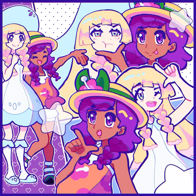Happy #portafolioday ! I like to draw using bright colors. I have c0mms open 