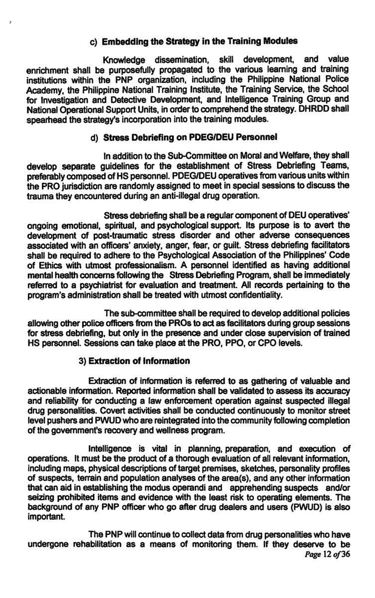 UN calls Marcos govt a "paradigm shift," consistent with the drastic change from Duterte's hostility towards international community. 

Under Marcos, PNP scrapped TokHang circular and replaced it with ADORE. But ADORE still has Tokhang like language like "extraction of info"