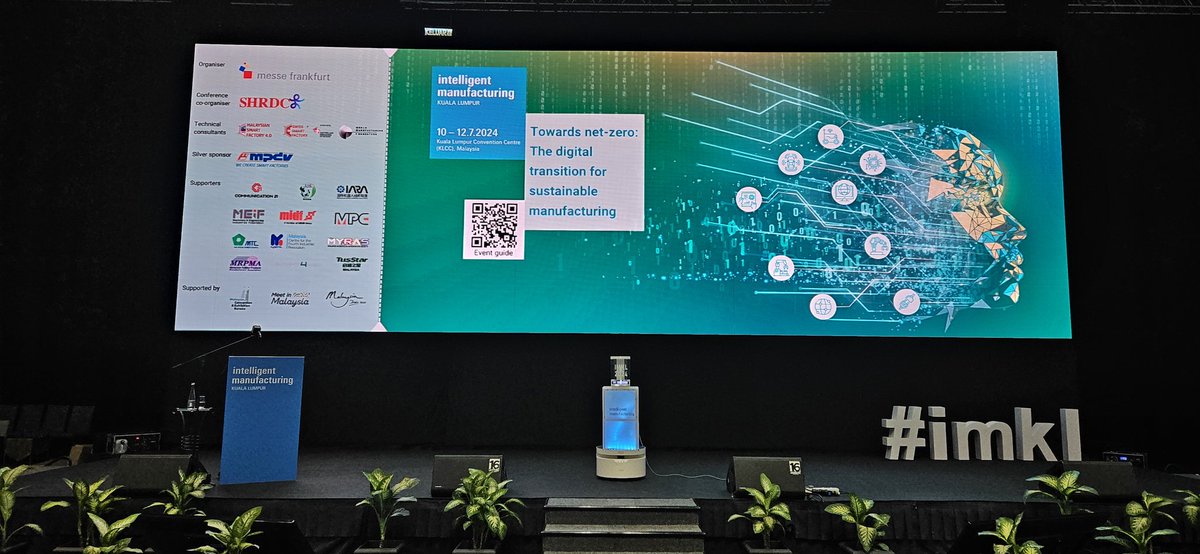 davidromero_mex's tweet photo. @THE_WMF at Intelligent Manufacturing Kuala Lumpur (#IMKL) 2024 - The ASEAN Region's Definitive #SmartManufacturing Hub - Ready to Kick-Off an Amazing Programme on "Towards #NetZero: The #DigitalTransition for #SustainableManufacturing" https://t.co/J9C1Hvxlts