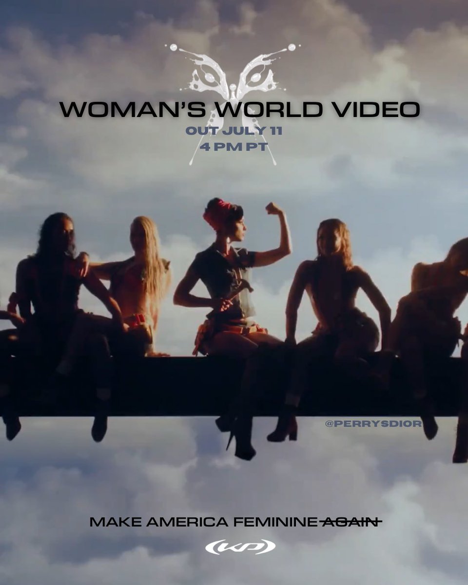 katysradio's tweet photo. BUCKLE UP @katyperry’s WOMAN’S WORLD MUSIC VIDEO OUT THURSDAY 4PM PT 🛠️💪

ps: ainda to aprendendo então perdoem a simplicidade https://t.co/wwePkGhEky
