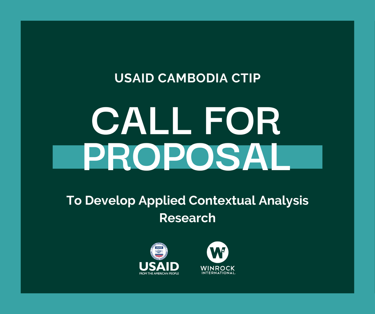 Call for Proposals: Applied Contextual Analysis Research on Trafficking of Foreigners in Cambodia! 

Deadline: July 23, 2024

For more details and submission guidelines, visit lnkd.in/gtTg8Rty

#cambodia #modernslavery #forcedlabor #humantrafficking