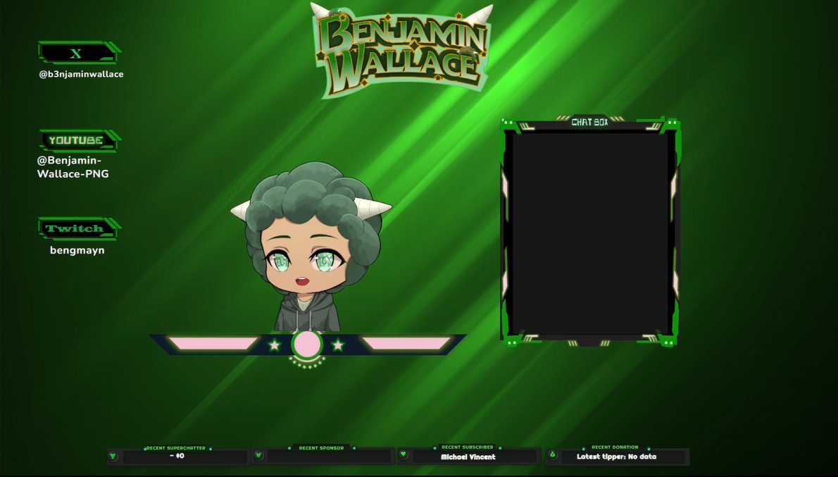 b3njaminwallace's tweet photo. Just wanted to show off the animated versions of the intro and outro with some handpicked music I got. Also showing off the new overlay that is pretty much fully incorporated now. Thanks again for the wonderful art and animation @Athena1N https://t.co/HqxCzzDTUB