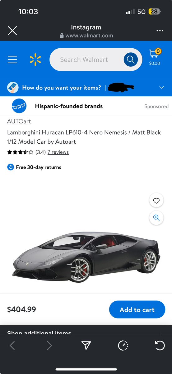 x999Mal's tweet photo. Walmart Selling Lamborghini’s now???😭 https://t.co/o661k6S2Yn
