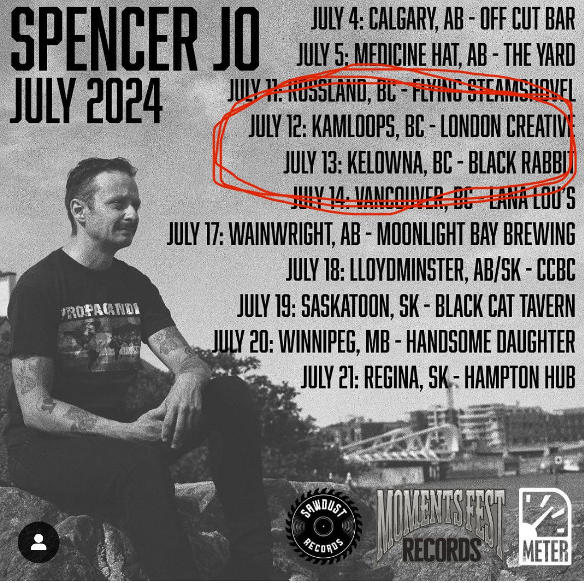 uptherocksa's tweet photo. Kamloops July 12th (Fri) &amp; Kelowna July 13th (Sat) Spencer Jo From Quit it! Will be doing some acoustic shows. Make sure to check him out. Playing with some rad locals. Kamloops at The London Creative and Kelowna at The Black Rabbit https://t.co/CbkuNb4kkb
