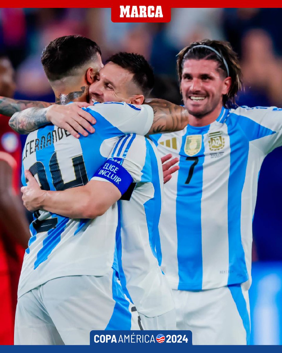 marca's tweet photo. ✅ Final Copa América 2021 (la ganaron)
✅ Final Mundial 2022 (lo ganaron)
🆕 Final #CopaAmerica2024 

Son tres finales consecutivas para Argentina 🇦🇷🔥