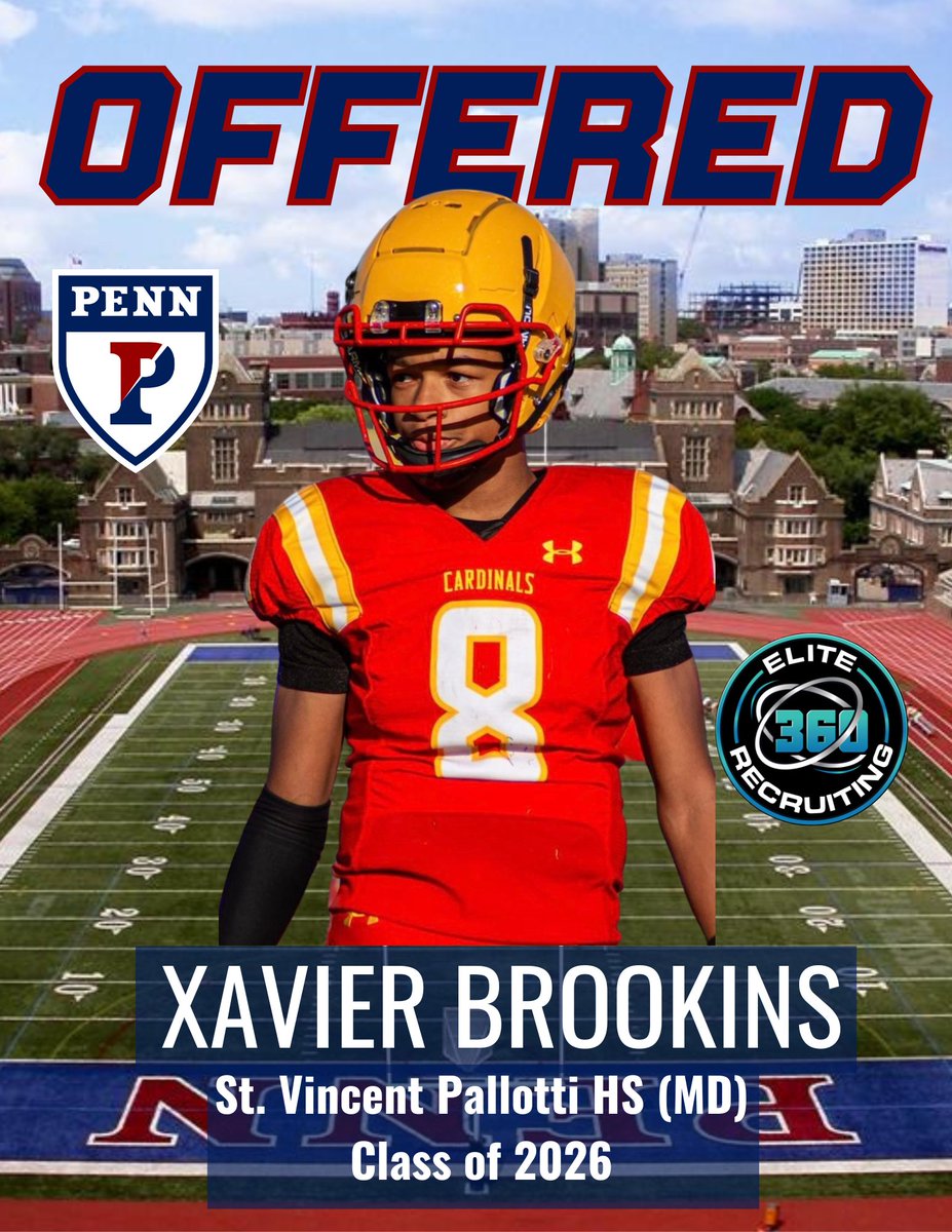 elite360recruit's tweet photo. 🚨🚨🚨 BREAKING NEWS!! 🚨🚨🚨

CONGRATULATIONS to 2026 Elite 360 prospect @Xman_qb on picking up his first Division 1 offer yesterday from the University of Pennsylvania! #BeElite

https://t.co/NkVaAyJSpj https://t.co/zHX4BSI8v3