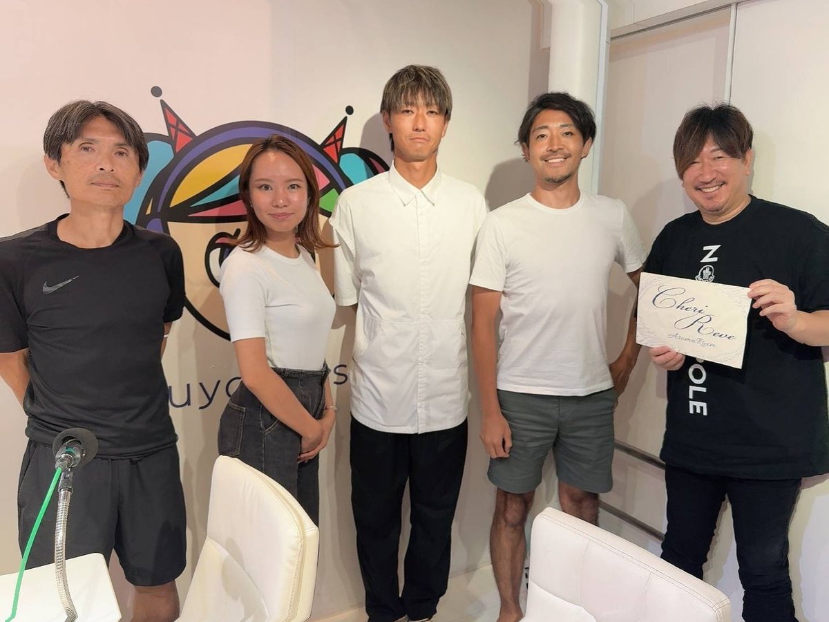 sportsgradation's tweet photo. ラジオゲストは脇谷悠介さんと川鍋良祐さんでした😊
楽しいトークありがとうござました！
#渋谷クロスFM 
#sportsグラデーション
#名良橋晃
#三好政 https://t.co/jF3tPP15Cx