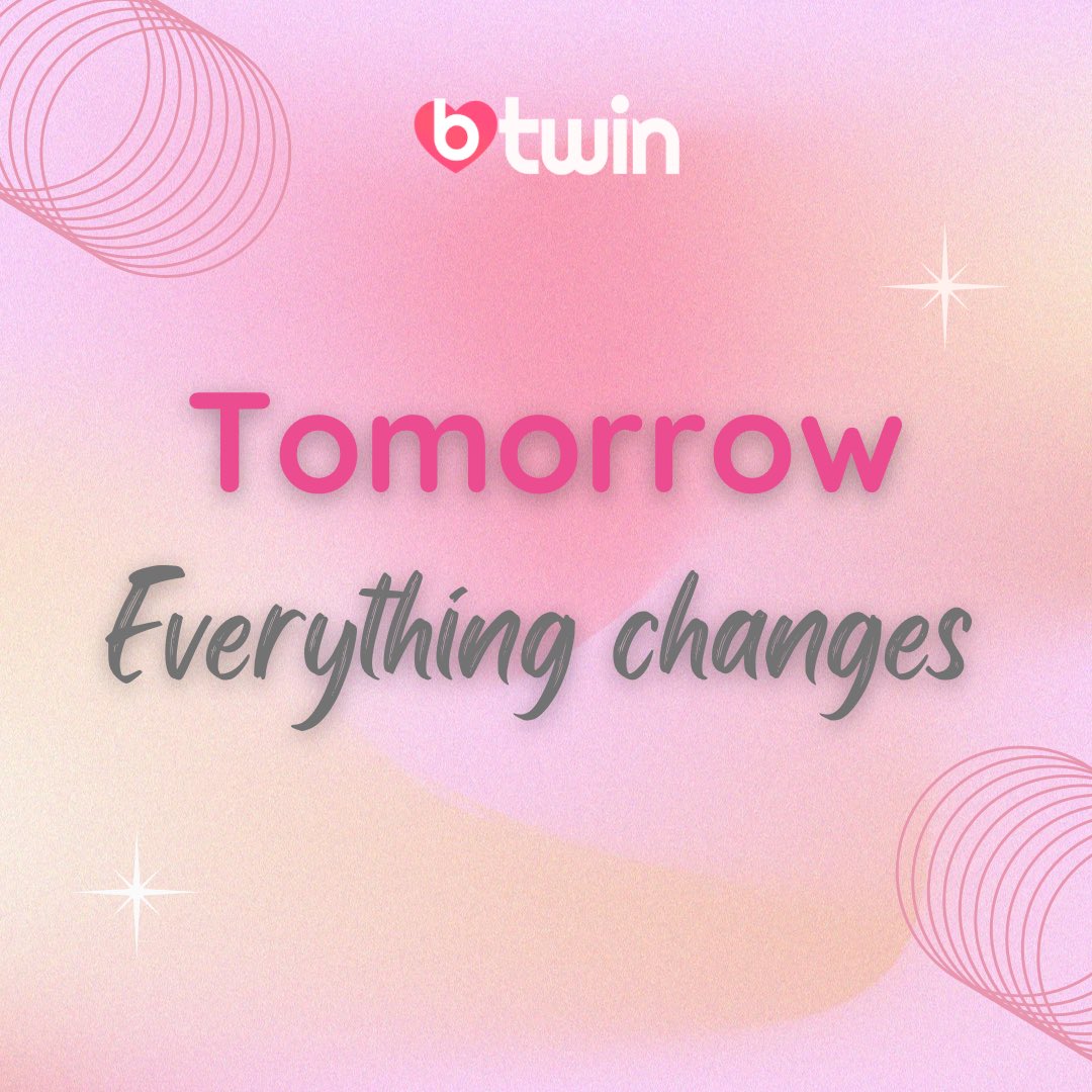 btwinapp's tweet photo. Only 1 day left until BTwin launches! 🎉
Are you excited? We are! 🙌🔥

#btwin #1daytogo #countdown #getready https://t.co/3VL8JGzHJS