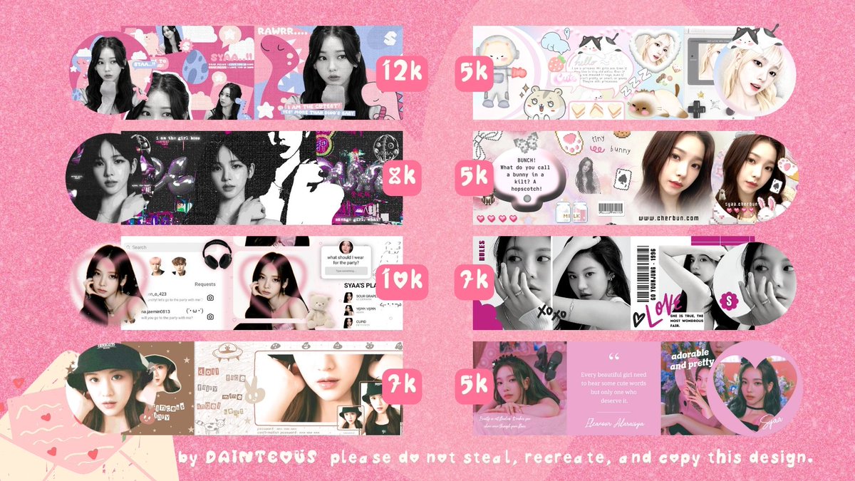 help repost, thanks! 🪻

HELLO! open request layout: katalog khusus dibawah ini dengan HARGA SPECIAL 🫧🎀 start from 5k–12k ajaa &amp; berlaku 10–12 Juli yaa! ketentuannya ada di alt atau reply. AYOO JAJAAN! 😻💘

#zonauang