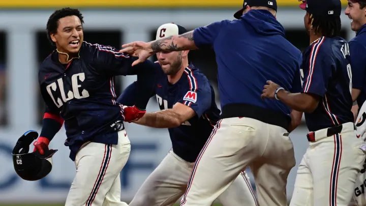 LukePotosky's tweet photo. The Cleveland Guardians now have 57 wins, their most victories before the All-Star Break since the ASG began in 1933.

Currently, only the 1995 (.687), 1954 (.675) &amp; 1999 teams (.644) have a higher pre-ASG W% than the 2024 team (.633, 5G left).

#ForTheLand | @CleGuardians https://t.co/bIxjK5aI9d