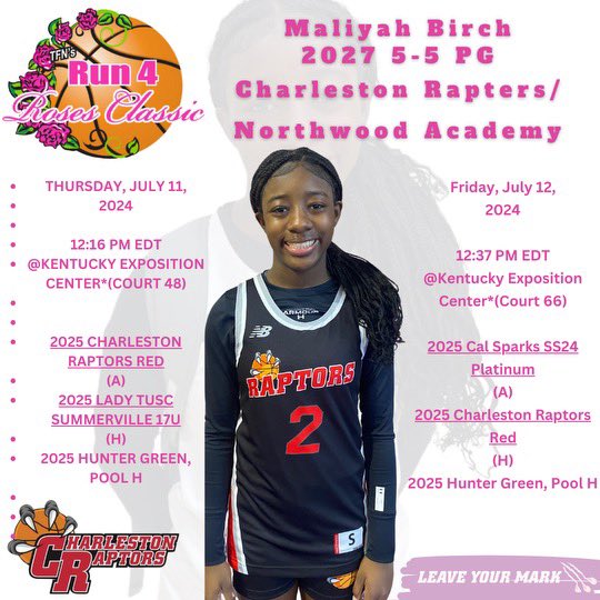 Ginnell Curtis (@ginnellc) on Twitter photo Next Stop Louisville, Kentucky!
College coaches come check her out- Class of 2027- one of the youngest on her squad holding it down at PG position!
Charleston Raptors 17U Red‼️
<a href="/BirchMaliyah/">Maliyah Birch</a> <a href="/TFNsRun4Roses/">TFN's Run 4 Roses</a> <a href="/JGSPORTS100/">JGSPORTS</a> <a href="/BigShotsPremier/">Big Shots Premier || Select</a> <a href="/us_nwa/">NWA_US</a> Next Stop Louisville, Kentucky!
College coaches come check her out- Class of 2027- one of the youngest on her squad holding it down at PG position!
Charleston Raptors 17U Red‼️
<a href="/BirchMaliyah/">Maliyah Birch</a> <a href="/TFNsRun4Roses/">TFN's Run 4 Roses</a> <a href="/JGSPORTS100/">JGSPORTS</a> <a href="/BigShotsPremier/">Big Shots Premier || Select</a> <a href="/us_nwa/">NWA_US</a>