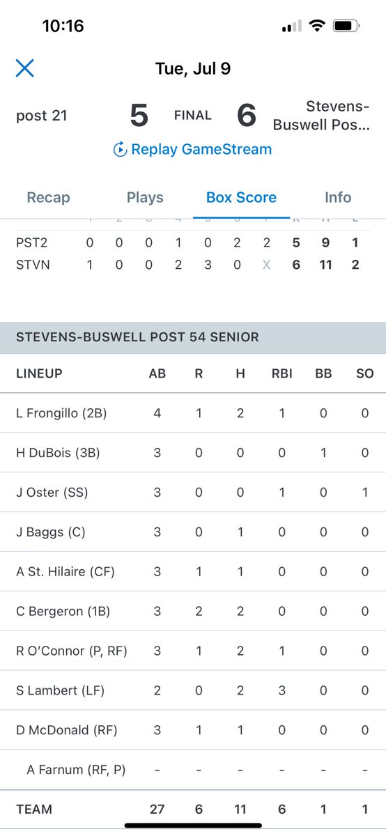 Post54baseball's tweet photo. Seniors with a big win to stop the bleeding. @RyanOConnor2024 big on the mound and at the plate. See the hitters below and Farnum with the save!! Solid coaching through this tough stretch!!! https://t.co/fcurdJK5C1