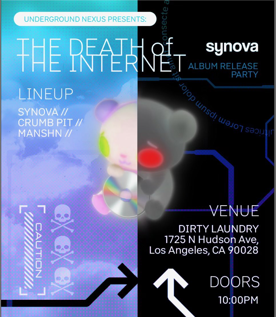 ornomusic's tweet photo. reminder next thursday im pullin up to dirty laundry for @Synovamusic release party 🟨 https://t.co/ZtxgKrMw6M