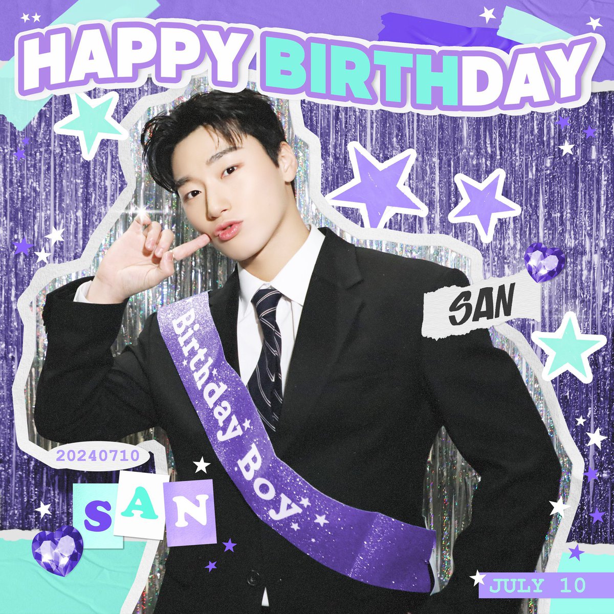 reno0719_'s tweet photo. サンくんお誕生日おめでとう🎂🎉
ダンスも歌も最高にかっこいいサンくん💜💜
サンくんにとって素敵な一年になりますように✨
#ATEEZ #00IE #SAN #↑
#SanRomanticSummerday https://t.co/Xp1X29NaCB