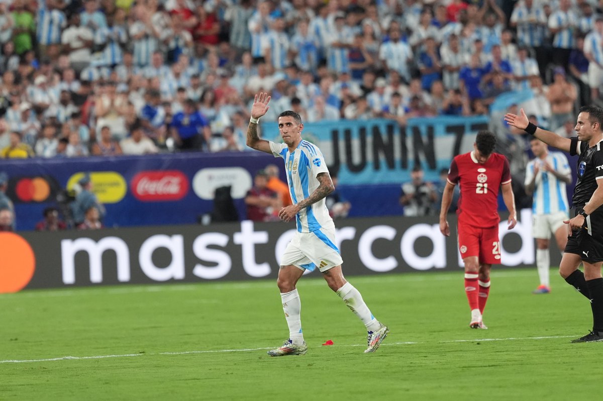 RoyNemer's tweet photo. Sunday, July 14. Ángel Di María will play his last game for Argentina. Thank you for everything. 🫶🇦🇷 https://t.co/n1HniZNNio