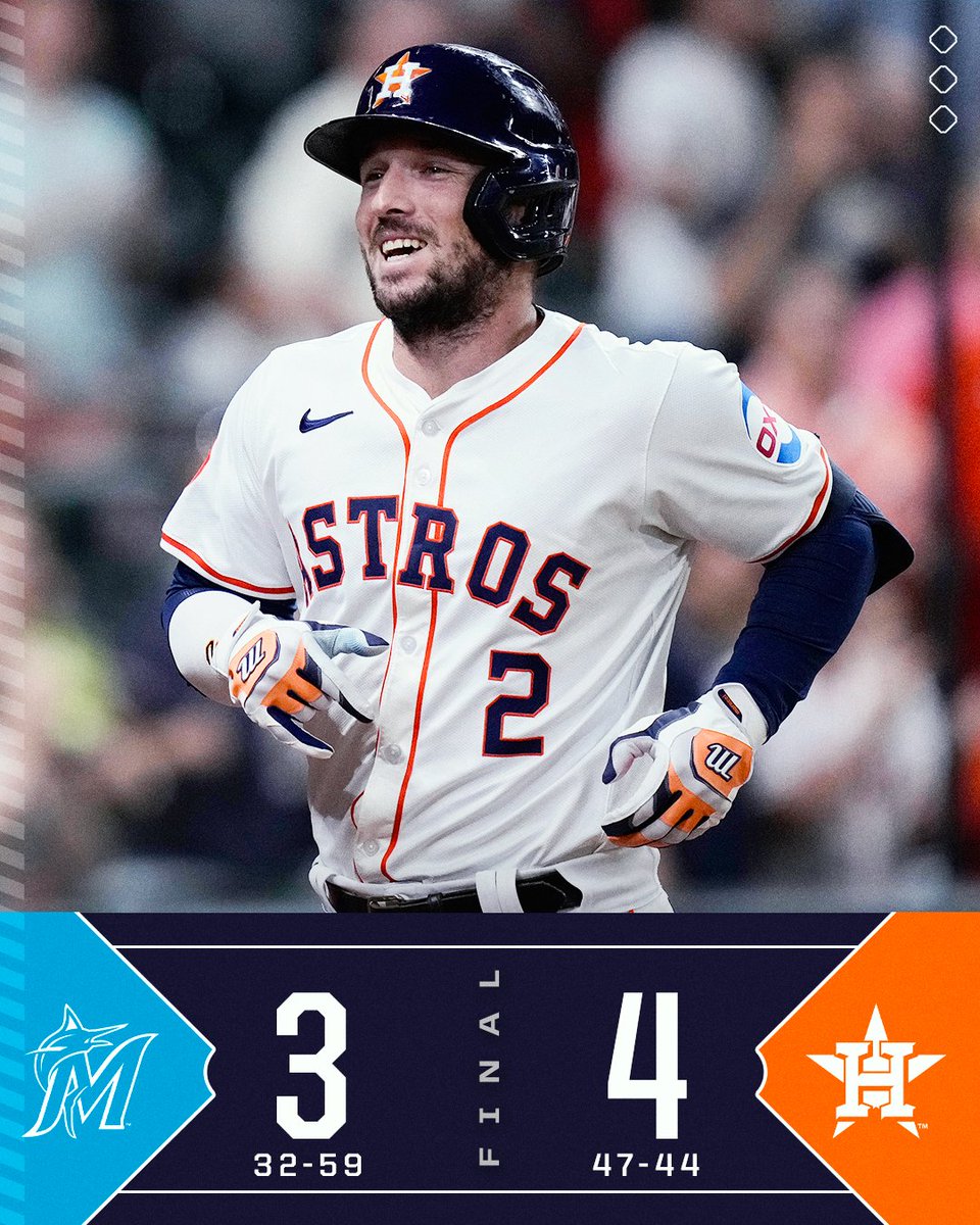 MLB's tweet photo. Alex Bregman's home run is the difference in the @Astros' win over Miami. https://t.co/vvCSrFE6mc