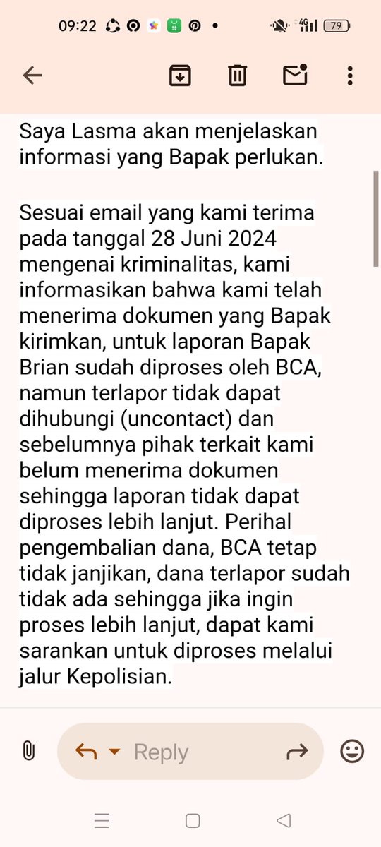 TandriTan's tweet photo. Agak aneh gak sih? Kita melaporkan akun yg digunakan utk penipuan dan sudah disertakan surat laporan kepolisian, tapi @HaloBCA malah menunggu si penipu utk konfirmasi bahwa rekening dia dipakai utk penipuan dan dia bisa terus pakai rekening dia utk melakukan penipuan2 lainnya 🤔 https://t.co/hFLALjl2QM