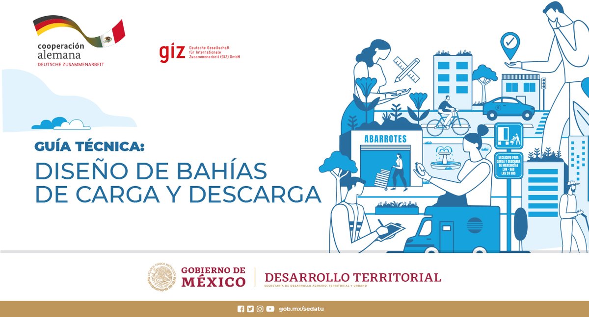 SEDATU_mx's tweet photo. ¿Ya conoces la 'Guía técnica: diseño de bahías de carga y descarga'?

Incluye opciones para la ubicación y gestión de estos espacios con el objetivo de reducir la interrupción en el tránsito causada por vehículos de carga.

Descárgala y comparte👉https://t.co/kqoWVlWN1p https://t.co/rmc0YARIuL