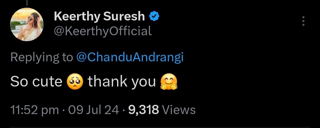 ChanduAndrangi's tweet photo. It was truly the greatest moment of my life❤️ .  #Fanboy moment 
@KeerthyOfficial  🙌❤️🥺 https://t.co/W6Vpvh2nN7