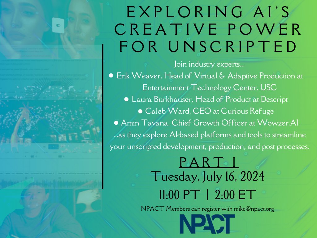 The future is here!  Discover it with <a href="/ETCatUSC/">ETC@USC</a>, <a href="/DescriptApp/">Descript</a>, <a href="/CuriousRefuge/">Curious Refuge</a> and <a href="/Wowzer_AI/">Wowzer</a>.