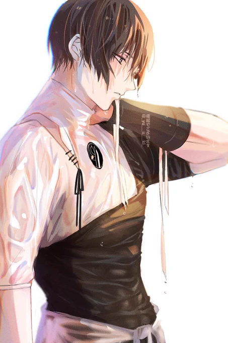 暑くてやってられない日々に濡れ男士はいかがでしょう(行ってらっしゃい行ってきます) 
