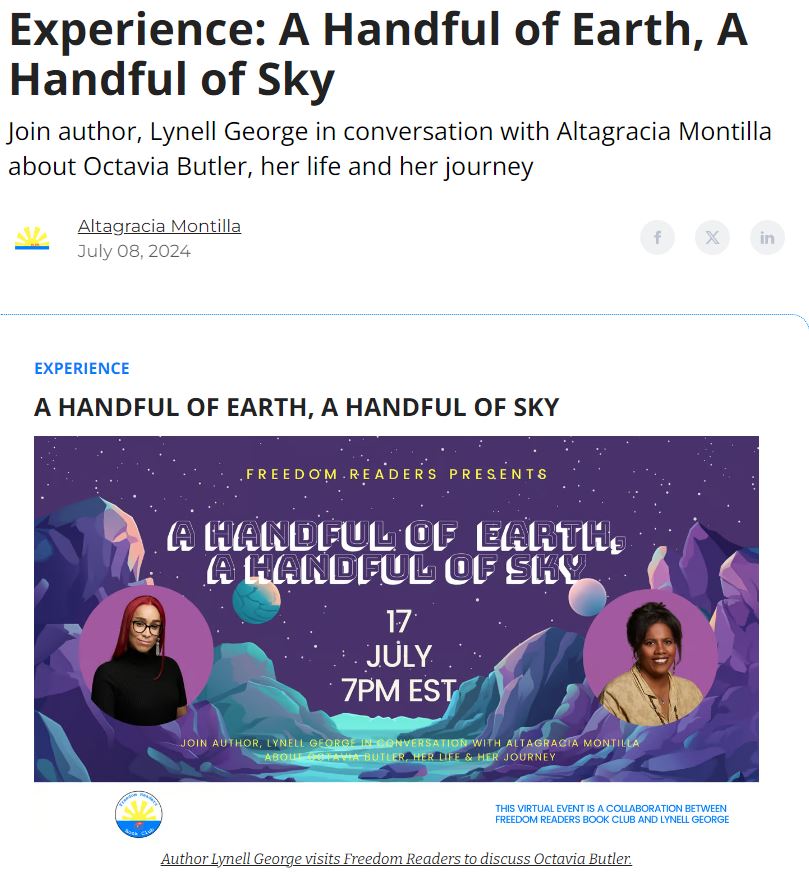 A Handful of Earth, A Handful of Sky - July 17th, 2024 7 PM Registration Link: us02web.zoom.us/webinar/regist… #OVPTR #BCPC #publicsafety #newarkforward #OVP_TR #cityofnewark