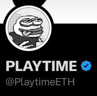 PlaytimeETH's tweet photo. The OG is official-official 🐸

#PLAYTIME blue check verified, etherscan verified, &amp; first ever deployed on #ETH, just like the OG story of what the Playtime $ZINE is to $PEPE &amp; $BRETT https://t.co/7jcAK49q5i