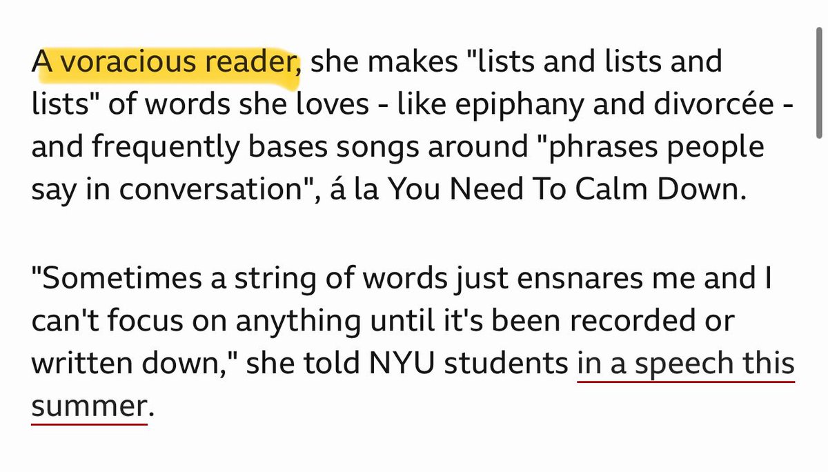 sativalor's tweet photo. so taylor makes multiple lists of words she loves…..i know what you are https://t.co/ypBZbgPEmc