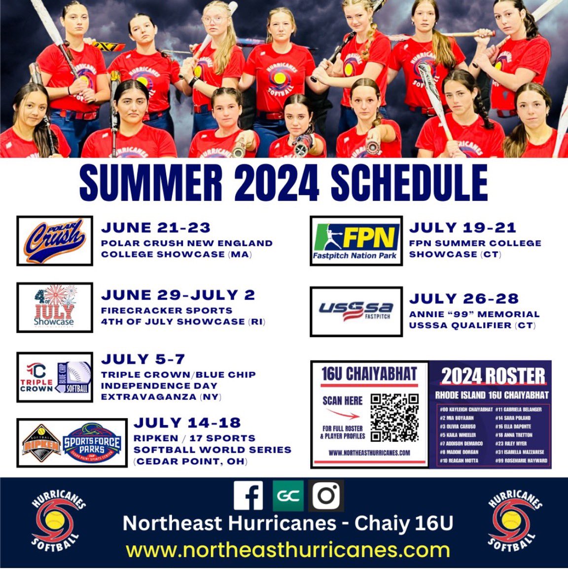 ReaganMotta2026's tweet photo. Summer 2024 schedule…Go ‘canes!! 🌀🌀 https://t.co/9RGlXNgy6I