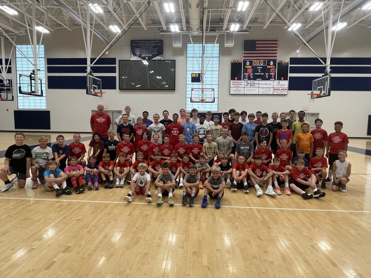 CoachKeating's tweet photo. Another summer of Skills Academy in the books. 82 kids, grades 5-12 and attendance was phenomenal. I LOVE seeing current and future teammates work! The fruits of this labor; stacking summers, unrequired work and a relentless youth program is going to bring big things! #MojoQuest https://t.co/Fyqjc86VNo