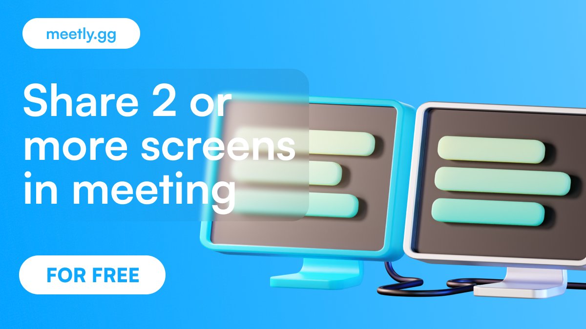 MeetlyGG's tweet photo. 💻 Sharing is caring, especially when it comes to information! 

📺 With #meetly, share not just one, but multiple screens during your meetings.

💼 Whether it’s a complex project or a simple presentation with supplementary materials, meetly has you covered. https://t.co/2JfI9AJK3h