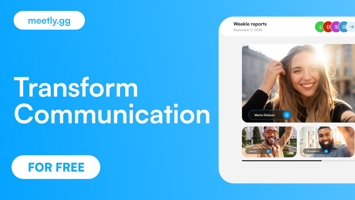 MeetlyGG's tweet photo. 📣 Revolutionize your communication!

🌐 Our app bridges distances with smooth calls and a user-friendly interface

#CommunicationMadeEasy https://t.co/isyMzV4Ftm