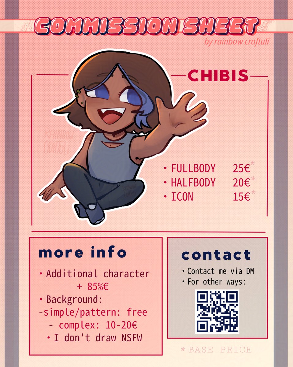 ✨COMMISSION INFO✨

DM if interested 
 
[Retweets and YEAH's appreciated]
#commissionsopen #Commission #commissionart #CommissionSheet #ComisionesAbiertas