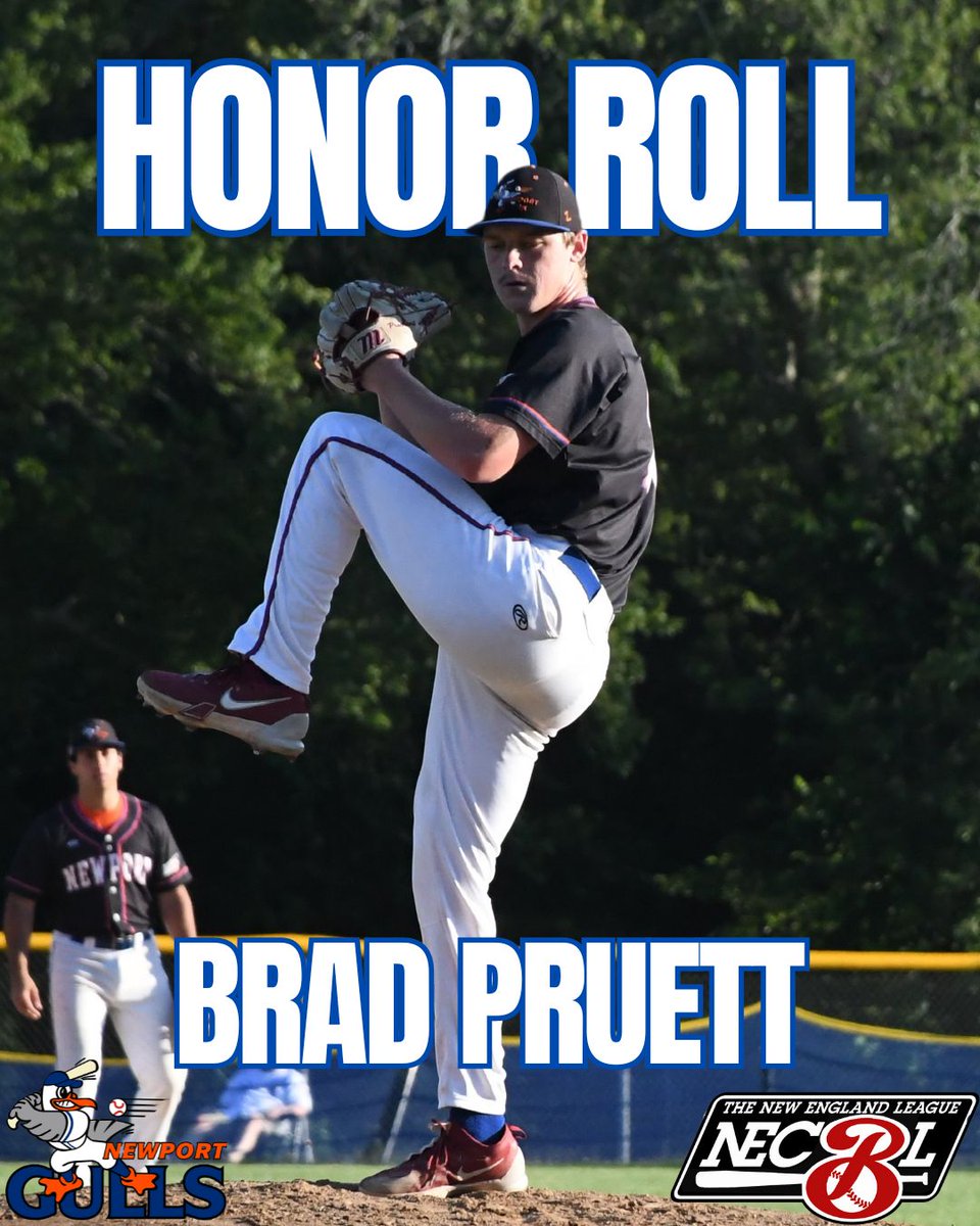 Congrats to Aidan Coleman and Brad Pruett on earning NECBL Week Five Honor Roll! Let's go Gulls!