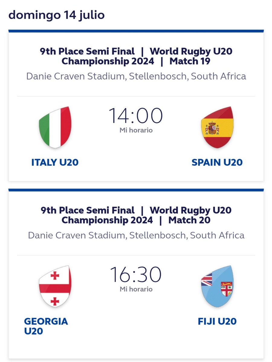 Blog_APalos's tweet photo. 🔴 Ya tenemos definido el cuadro para las eliminatorias (semifinales) para firmar la permanencia en el Mundial sub-20. Ambos partidos se disputan este domingo.
🇮🇹 Italia-España 🇪🇦 (14:00 CET)
🇬🇪 Georgia-Fiyi 🇫🇯 (16:30 CET) https://t.co/QcD8eZFKw8