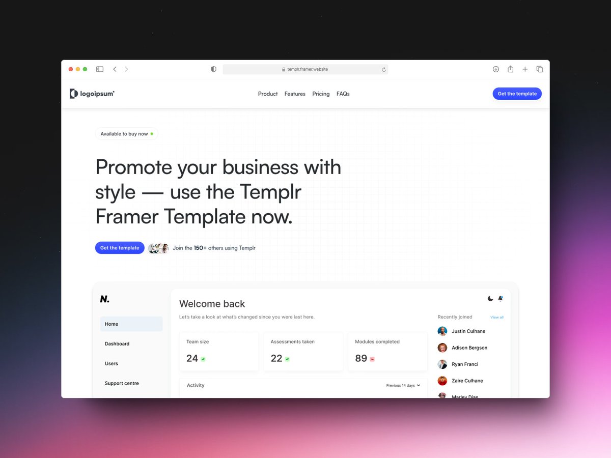 DesignnGuy's tweet photo. New @framer template is officially in the works 👌

#buildinpublic #framertemplate https://t.co/UdWjYZcPcA