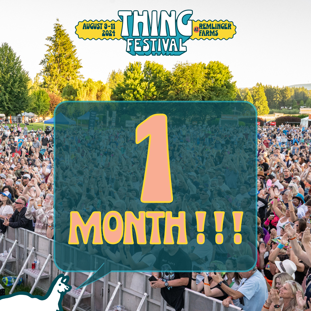 1️⃣ month til #THING2024 ! ! ! Get your passes now and we'll see you at the farm! 🤠

👉 thingnw.org 

Aug. 9-11 at Remlinger Farms, Carnation, WA