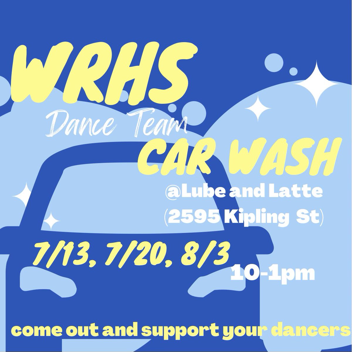 Jason Campbell (@wheatridgead) on Twitter photo #onecityonehighschool <a href="/JeffcoAthletics/">Jeffco Athletics</a> <a href="/farmerchampions/">WRHS Athletics</a>
Correction this weekend!
Come out and support the WRHS Poms team at the Lube and Latte off Kipling and 26th. #onecityonehighschool <a href="/JeffcoAthletics/">Jeffco Athletics</a> <a href="/farmerchampions/">WRHS Athletics</a>
Correction this weekend!
Come out and support the WRHS Poms team at the Lube and Latte off Kipling and 26th.